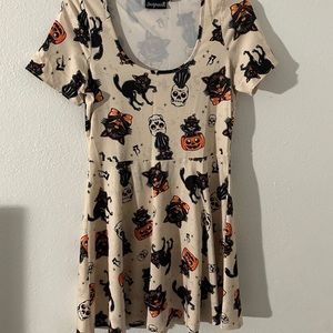 Sourpuss black cat dress